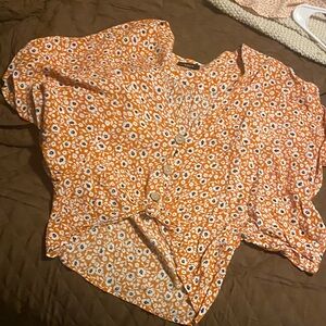 Floral Button-Up Blouse from vici